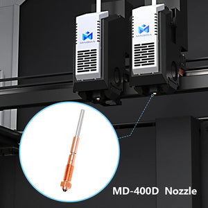 MingDa MD-400D Integrated High Coat Hardened Steel Nozzle
