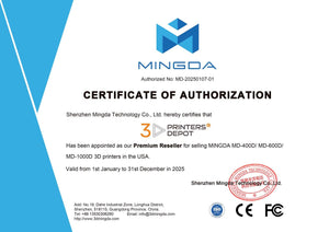 MingDa_Premium_Reseller_3D_Printers_Depot