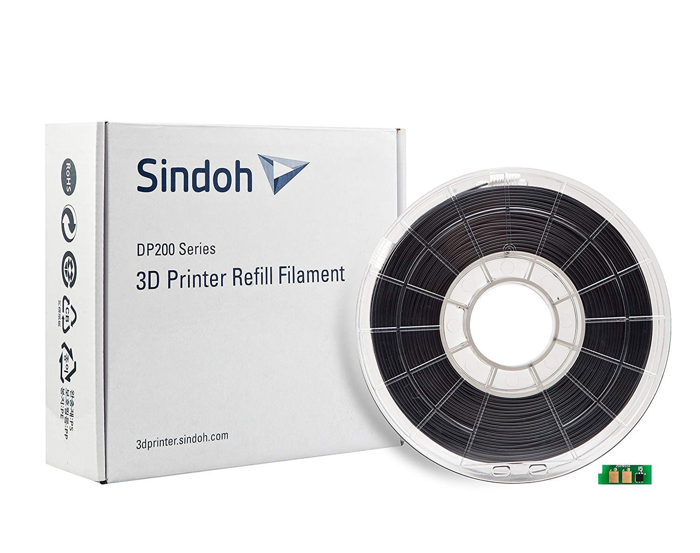 Sindoh 3DWOX Refill ABS Compatible with DP200, DP201, 3DWOX 1, 1X, 2X Spool, 1.75 mm Filament